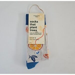 Conscious Step Socks That Plant Trees Small (Mens 4-8 Women 5-9) Oranges Cotton